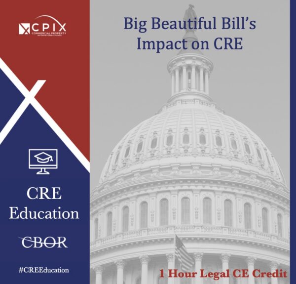 Big Beautiful Bill’s Impact on Commercial Real Estate  – 2026 – 1 Hour – Legal